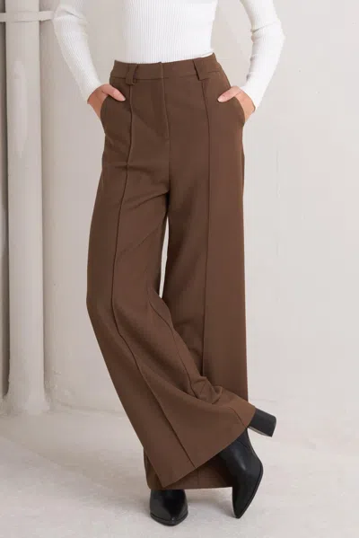 Truedames Monday Flow Brown Woven Pants