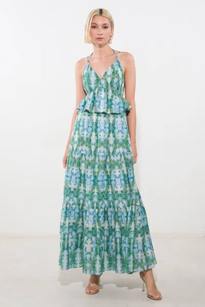 Truedames Moonlight Whisper Woven Maxi Dress In Green