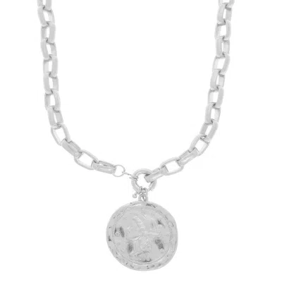 Truedames Morgan Replica Coin Pendant Necklace In Silver