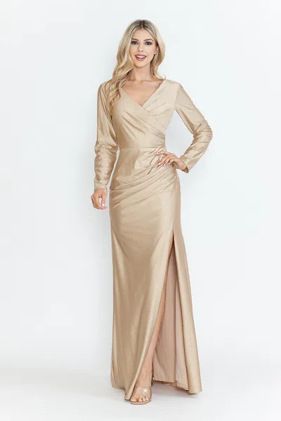 Truedames Mother Of The Bride Dress V-neck Long Formal Gown In Multi
