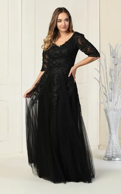 Truedames Mother Of The Bride Long Dress In Black
