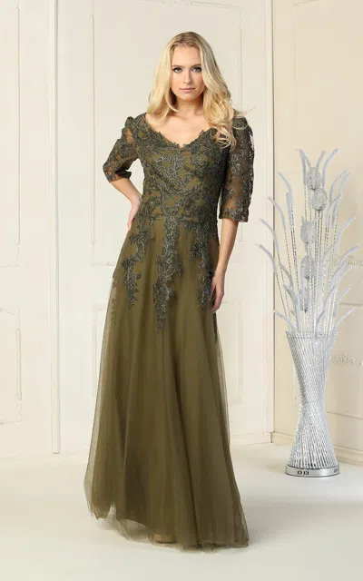 Truedames Mother Of The Bride Long Dress In Green