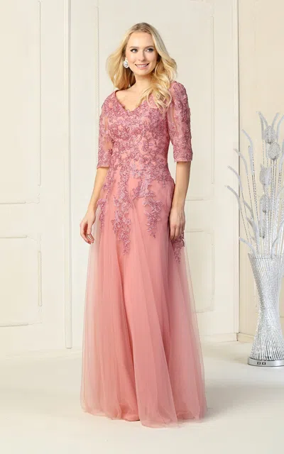 Truedames Mother Of The Bride Long Dress In Pink