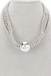 Truedames Multi Ccb Necklace In Silver