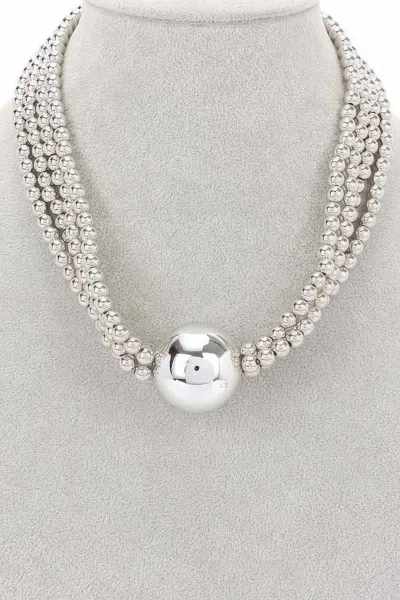 Truedames Multi Ccb Necklace In Silver