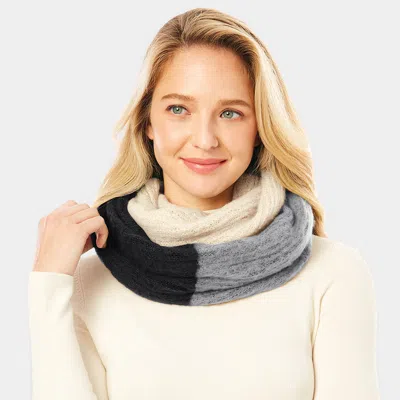 Truedames Multi Color Infinity Scarf In Black