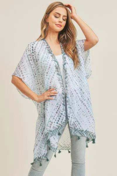 Truedames Multi Dash Pattern Tassel Kimono