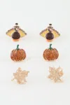 Truedames Multi Fall Season Stud Earrings Set In Multi