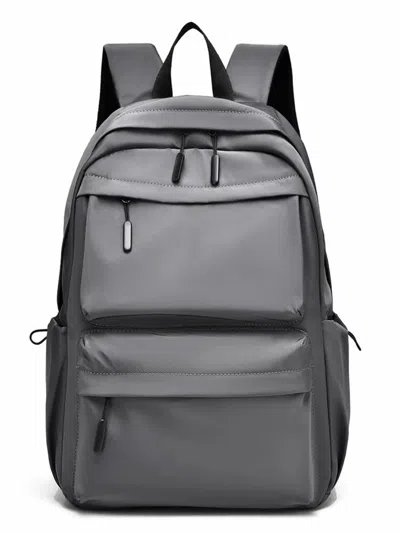 Truedames Multi Pocketed Adjustable Strap Backpack Bag In Gray