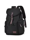Truedames Multi Pockets Adjustable Strap Canvas Backpack Bag In Black