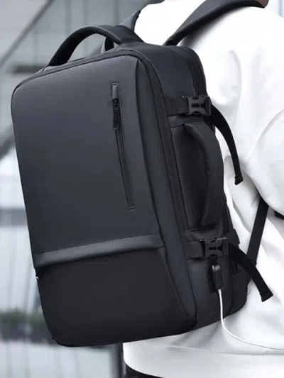 Truedames Multi-pockets Adjustable Straps Backpack Bag In Black