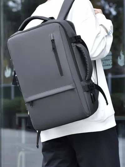Truedames Multi-pockets Adjustable Straps Backpack Bag In Gray