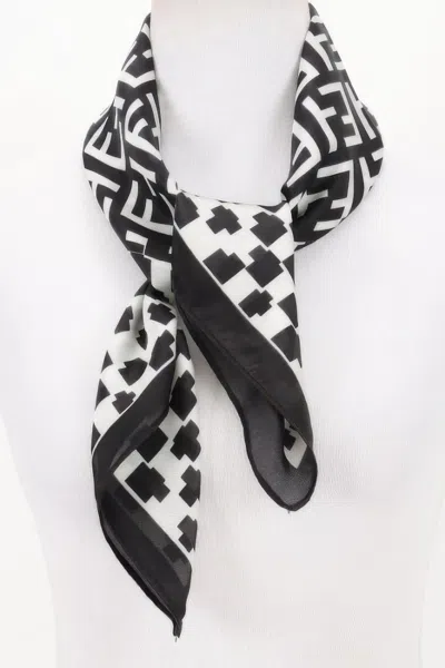 Truedames Multi Print Geometric Bandana For Neck Or Wrist In Black