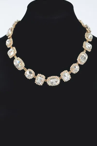 Truedames Multi Shape Stone Necklace In Black