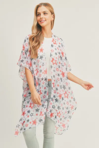 Truedames Multi Star Kimono In White
