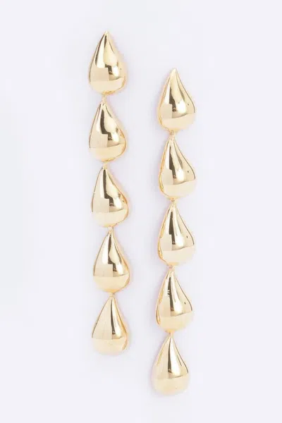 Truedames Multi Tear Drop Earring In Gold