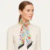 Truedames Multicolor Bloom Floral Pattern Printed Twilly Skinny Scarf In Multi