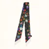 Truedames Multicolor Bloom Floral Pattern Printed Twilly Skinny Scarf In Multi