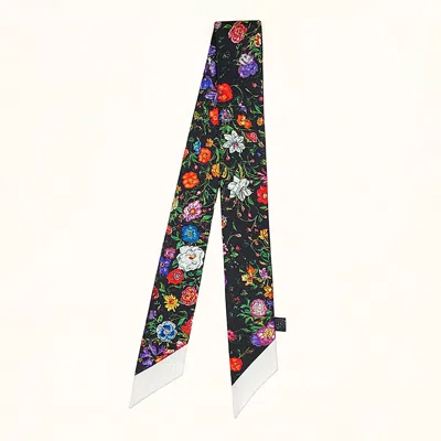 Truedames Multicolor Bloom Floral Pattern Printed Twilly Skinny Scarf