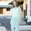 Truedames Multicolored Tassel Slip Crochet Cover-up Dress In Blue