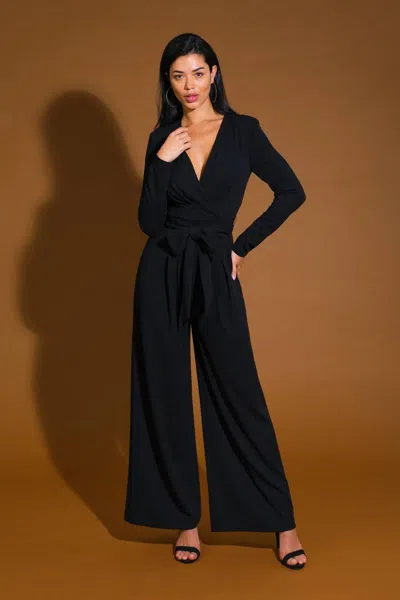Truedames My Love Language Woven Jumpsuit In Black