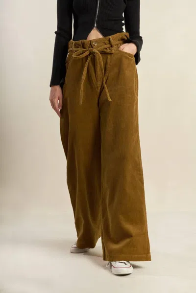 Truedames My Only Love Corduroy Pants In Brown