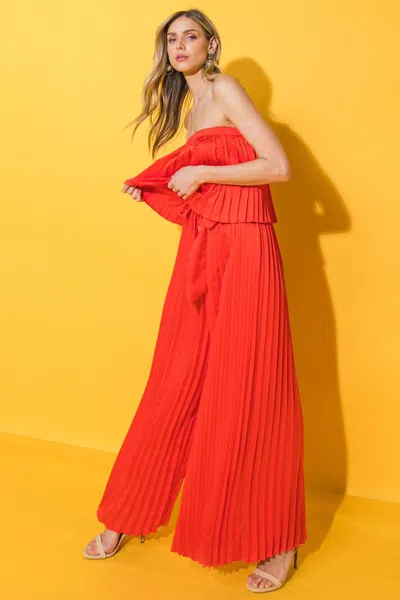 Truedames My Red Tomato Woven Jumpsuit In Multi