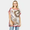 Truedames Nautical Printed Satin Poncho In Multi