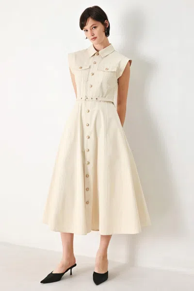 Truedames Neutral Command Woven Shirt Dress In Multi