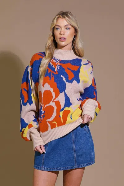 Truedames Never Lose Me Sweater Top In Blue