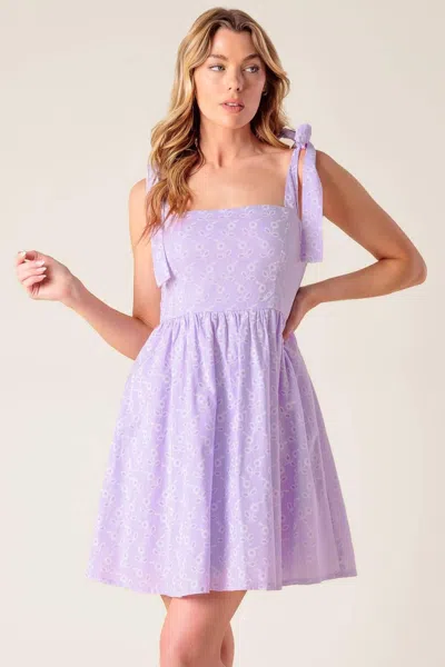 Truedames Night To Remember Lavender Woven Mini Dress In Purple