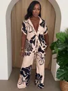 Truedames Noir Bloom Pants Set In Black