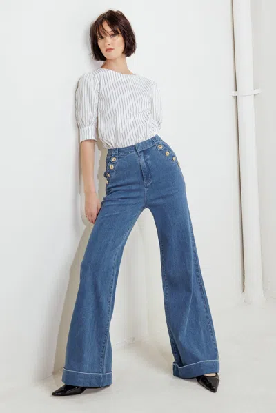 Truedames Nostalgia Field Denim Pants In Blue