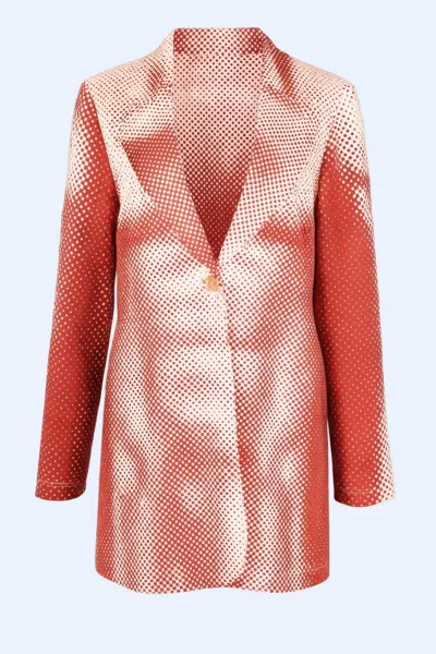 Truedames Notched Collar Mini Dress Blazer In Red