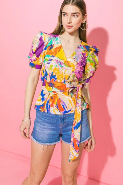 Truedames Nothing To Lose Poplin Top In Multi