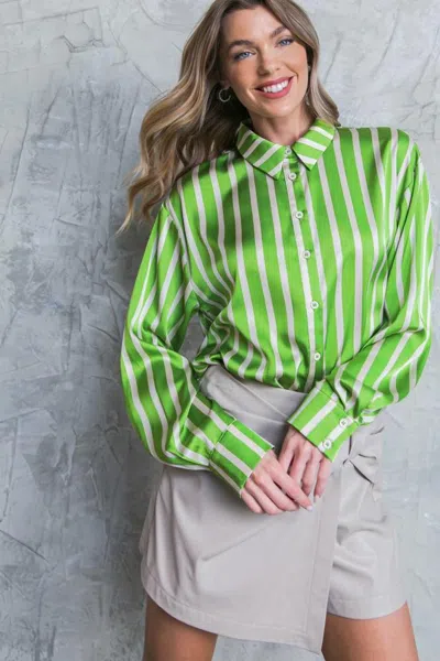 Truedames Nothing To Regret Satin Woven Top In Multi