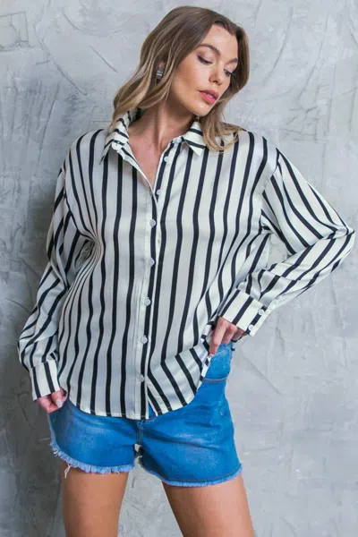 Truedames Nothing To Regret Satin Woven Top In White