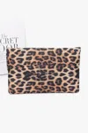 Truedames Nylon Leopard Metal Studded Clutch Bag In Multi