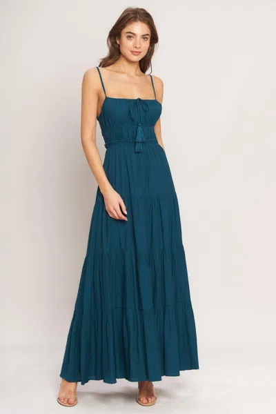 Truedames Ocean Breeze Woven Maxi Dress In Blue
