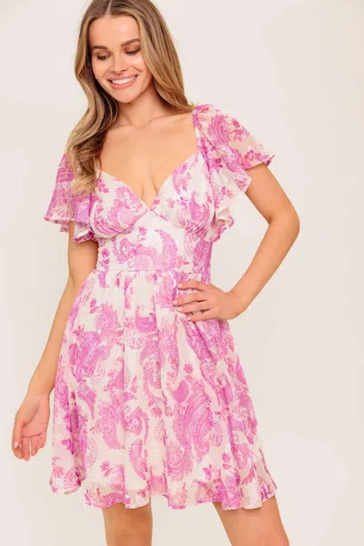 Truedames Ocean Whisper Sky Blue Woven Mini Dress In Multi