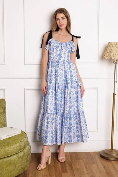 Truedames Off For The Day Woven Midi Dress In White