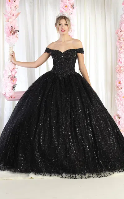 Truedames Off Shoulder Ball Quinceanera Gowns In Black