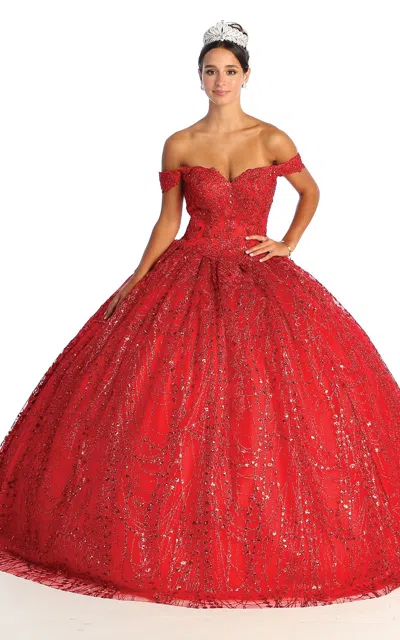 Truedames Off Shoulder Ball Quinceanera Gowns In Red