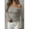 Truedames Off Shoulder Cable Knit Solid Long Sleeves Sweater In Gray