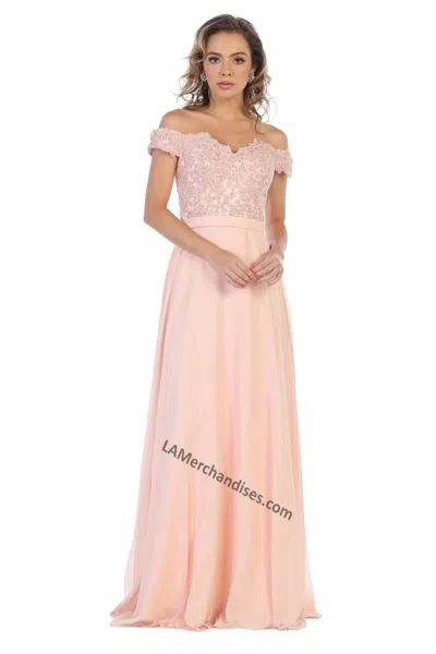 Truedames Off Shoulder Embellished Formal Evening Gown In Multi