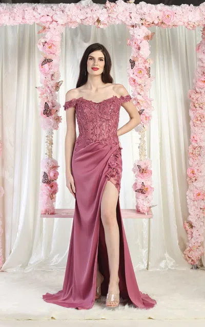Truedames Off Shoulder Sexy Corset Bone Prom Gown In Multi