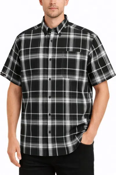Truedames Oldschool Checkered Button Down Short Sleeve Shirt In Green