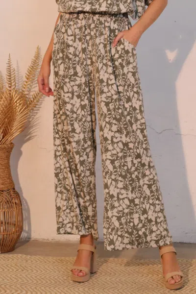 Truedames Olive Vine Pocket Pants In Black