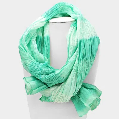 Truedames Ombre Oblong Wrinkle Scarf In Green