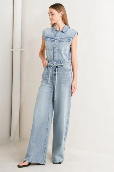 Truedames On My Way Denim Jumpsuit In Multi